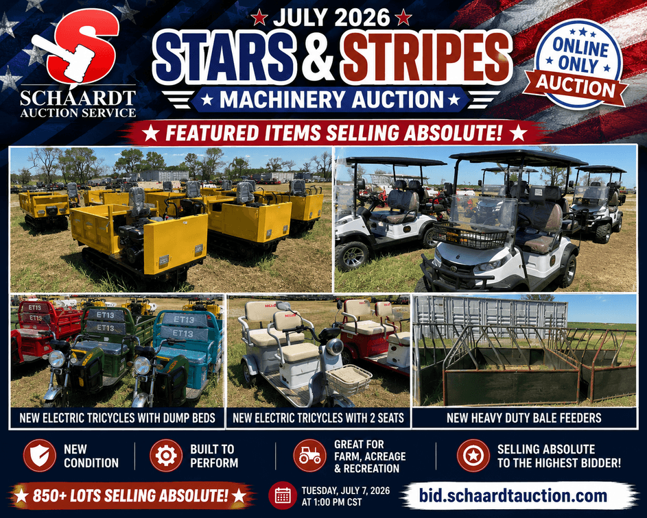 Image for July 2026 Stars and Stripes Equipment Auction