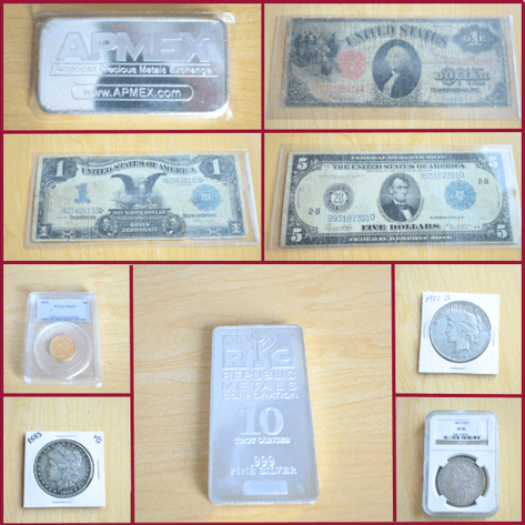 SILVER AND GOLD COINS - Mondovi, WI