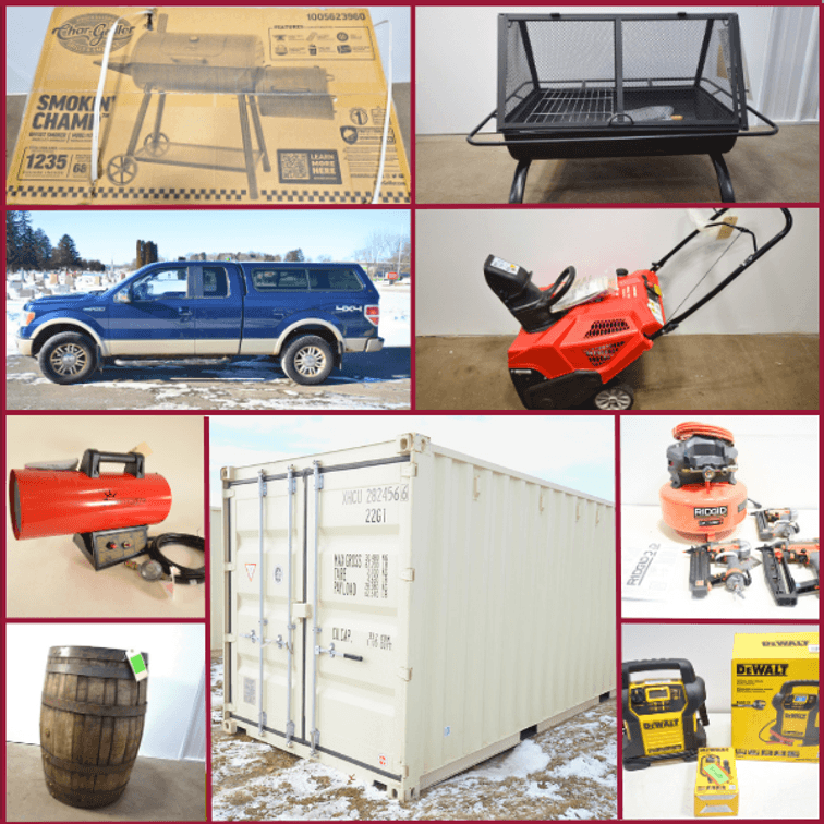 Image for FORD F150, SHIPPING CONTAINERS, SNOW BLOWERS, TOOLS, AND MORE! - Mondovi, WI
