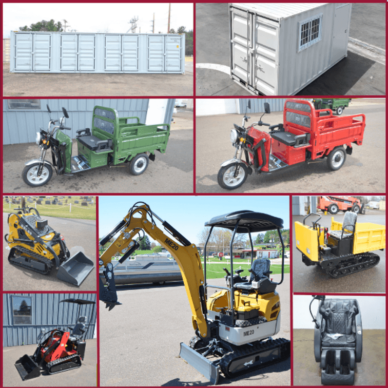 Image for CONTAINERS, EXCAVATORS, SKID STEERS, ELECTRIC RIDES & MORE - Mondovi, WI