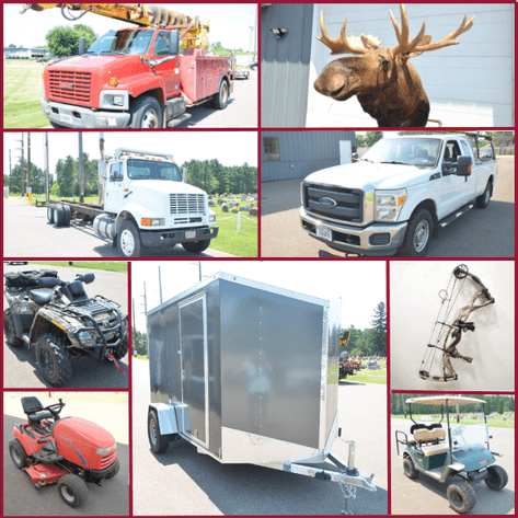 FORD F250, CAN AM ATV, ENCLOSED TRAILER, MOWERS & SPORTING GOODS - Mondovi, WI