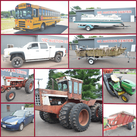 TRACTORS, FARM EQUIP, SCHOOL BUSES, BOATS AND MORE - Mondovi, WI