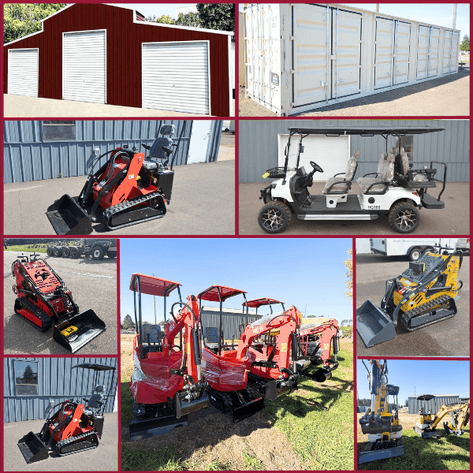 SHIPPING CONTAINERS, EXCAVATORS, SKID STEERS, GOLF CARTS - Mondovi, WI