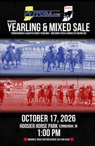 Image for ITOBA & QHRAI Inaugural Yearling & Mixed Sale - SATURDAY OCTOBER 17TH - Edinburgh, Indiana