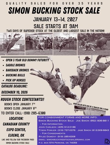 Image for 2027 Simon Bucking Stock Sale - El Reno, Oklahoma - DAY TWO - THURSDAY, JANUARY 14TH