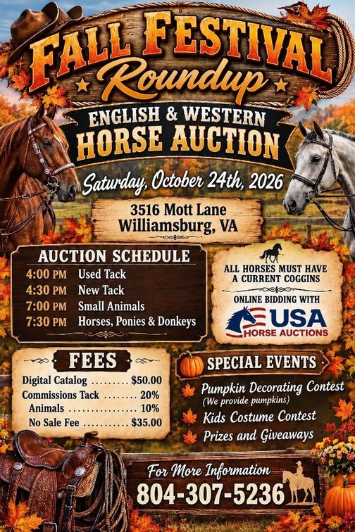 Image for The Patriot Horse Sale Saturday October 24,2026