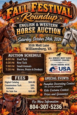 Image for The Patriot Horse Sale Saturday October 24,2026