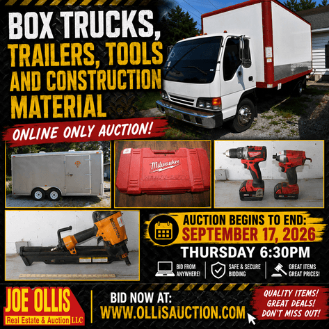 Image for Box Trucks, Trailers, Tools And Construction Material