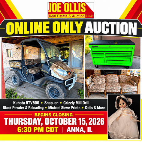 Image for Kubota RTV500, Snap-on, Grizzly Mill Drill, Black Powder and Reloading, Michael Sieve Prints, Dolls, and More