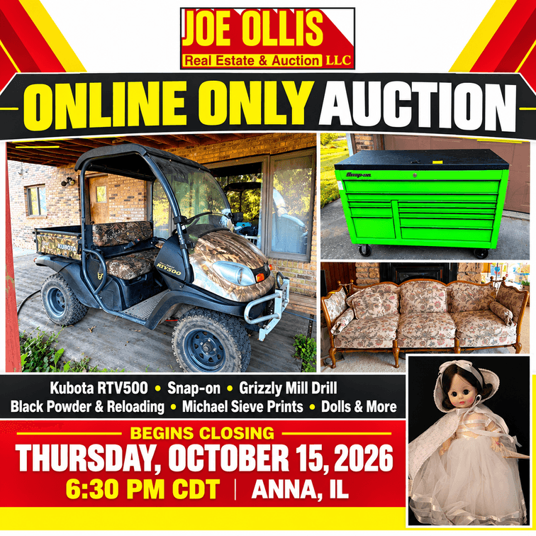 Image for Kubota RTV500, Snap-on, Grizzly Mill Drill, Black Powder and Reloading, Michael Sieve Prints, Dolls, and More