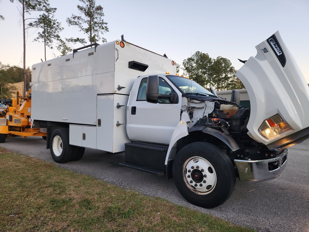 Image for North Charleston, SC: CAT 308C CR Excavator & Ford F-750 Chipper Truck