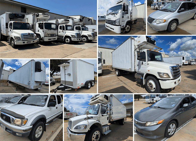 Image for Bryan, TX (College Station): ISUZU, HINO & FREIGHTLINER Reefer Trucks, Trailers & Fleet Vehicles of Former Meat Processor