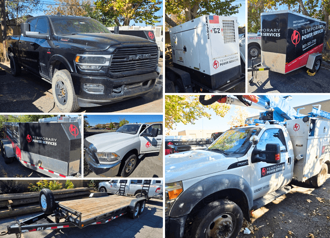 Image for Salt Lake City, UT: Field Operating Fleet of Former Electrical Contractor Including Late-Model RAM Diesel Trucks, Boom Truck, 35KW Towable Generators + Other Service Trucks & Trailers