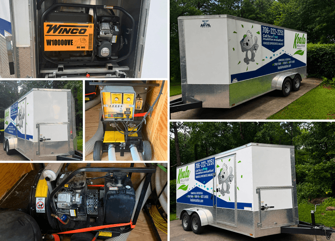 Image for Atlanta, GA: Anvil Trailer & Mounted Cool Machines CM1500 Fiberglass Insulation Blowing Rig