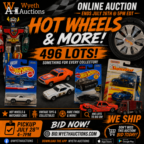 Image for Hot Wheels and More Online Auction July 26th Newark