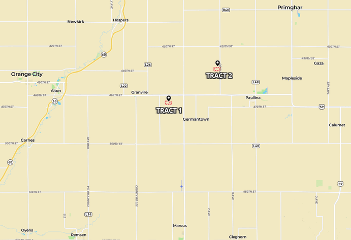 Image for O'Brien County, IA Online Land Auction. Offered in 2 Tracts