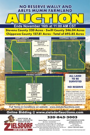 Image for No Reserve Stevens, Swift & Chippewa County Land Online Only Auction