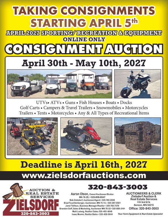 Image for April 2027 Sporting / Recreation & Equipment Online Only Consignment Auction