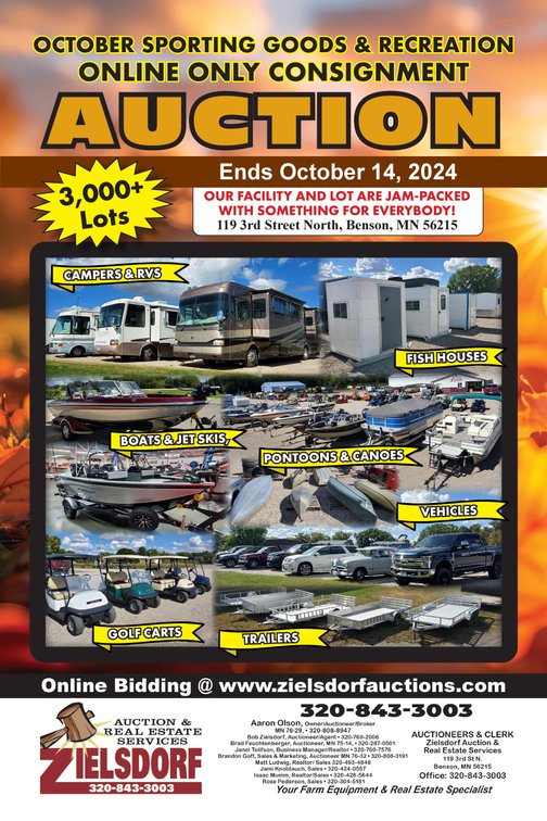 Image for October Equipment, Sporting & Recreation Online Only Consignment Auction