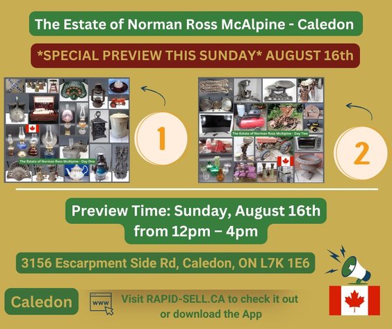 Image for Day Two - The Estate of Norman Ross McAlpine - Caledon - Thursday, Aug. 20th