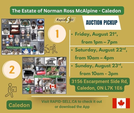 Image for Day One - The Estate of Norman Ross McAlpine - Caledon - Wednesday, Aug. 19th