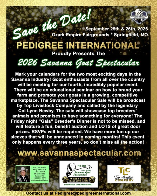 Image for 2026 | Savanna Spectacular Sale