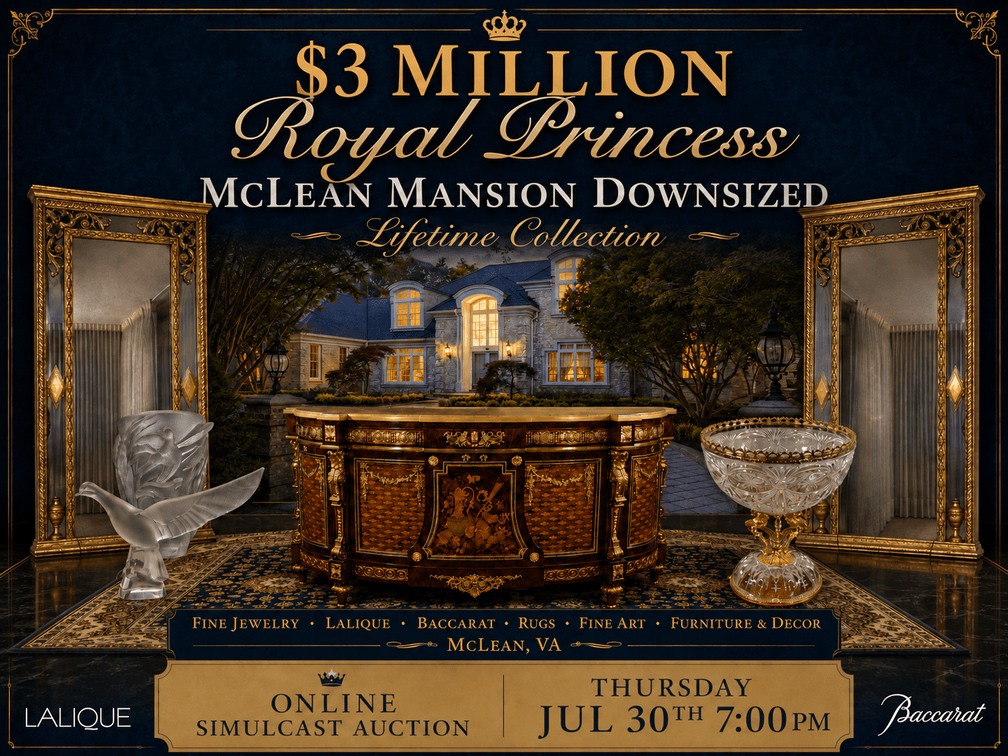 Image for The Royal McLean Mansion Downsized: Property of a Princess · Furniture & Decor · Lalique · Rugs · Fine Art