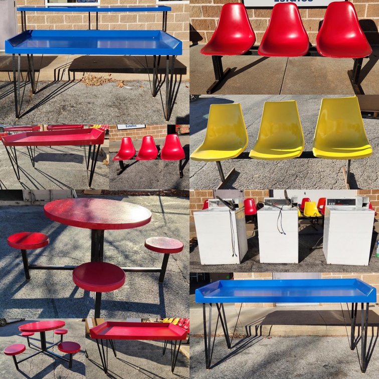 Image for Work Tables, Break Room Furniture, Laundromat Folding Tables, Seating, Commercial Washers