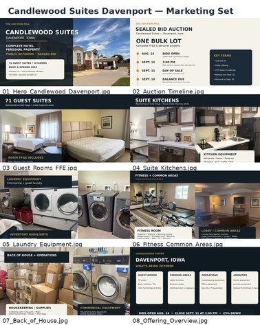 Image for Bank-Ordered Liquidation — Complete Hotel FF&E & All 71 Suites — Sealed Bid Auction, Davenport, Iowa