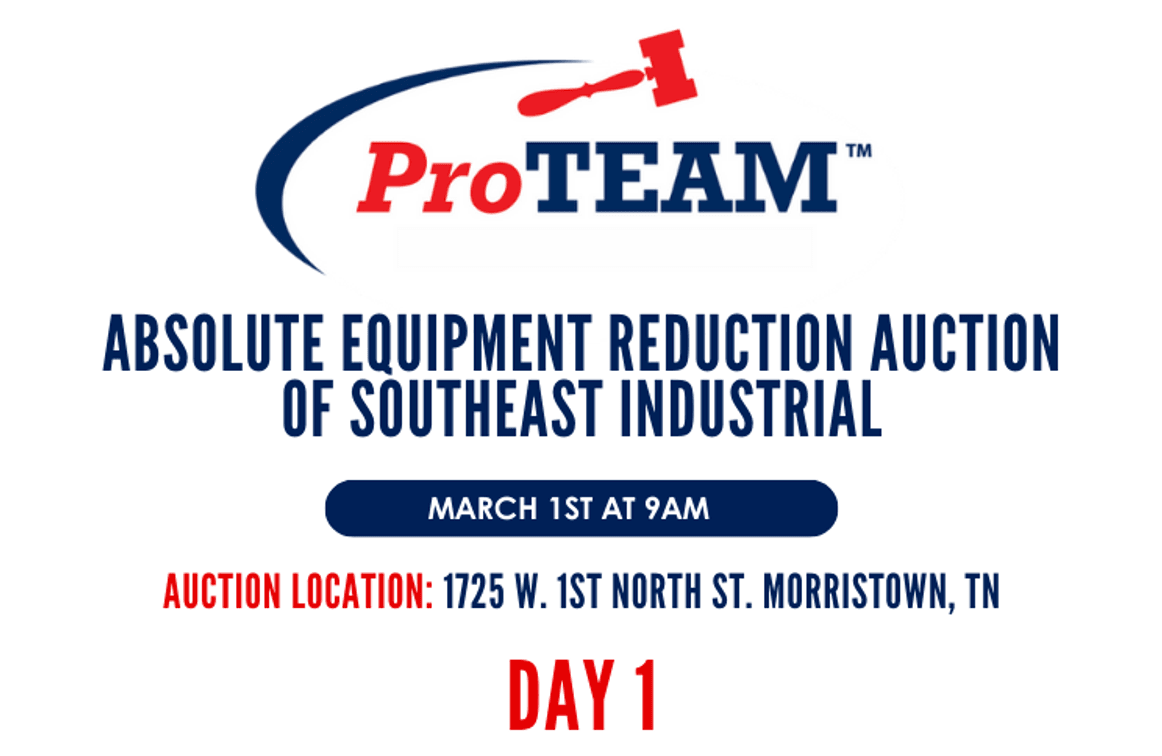 Image for Day 1- SOUTHEAST INDUSTRIAL ABSOLUTE EQUIPMENT REDUCTION AUCTION