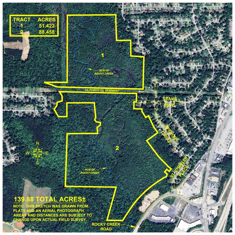 Image for The Rocky Creek Conservation Tract - 139± Acres - Macon, Georgia - Water, Wildlife, Recreation - Offered in 2 Tracts