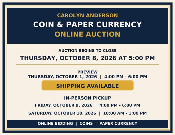 Image for Carolyn Anderson Coin Auction