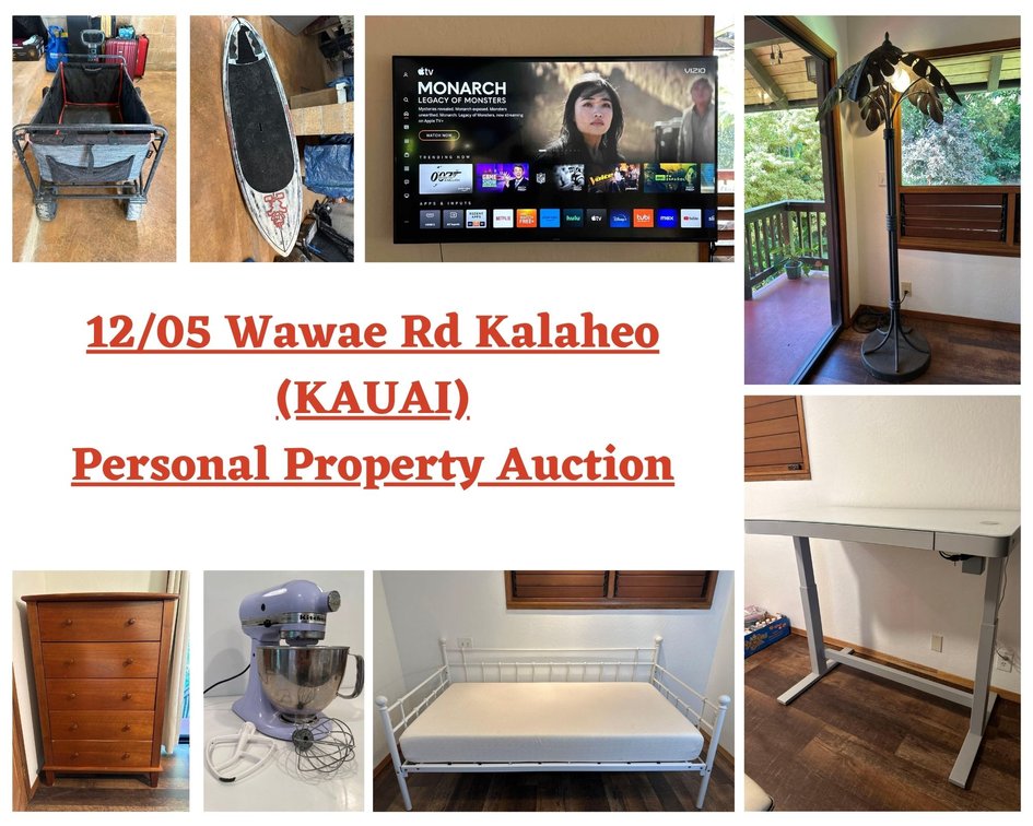 Image for 12/05 Wawae Rd Kalaheo (KAUAI) Personal Property Auction