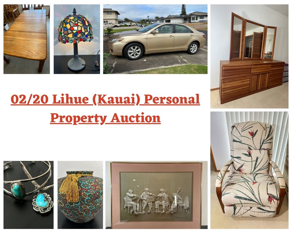 Image for 02/20 Lihue (Kauai) Personal Property Auction