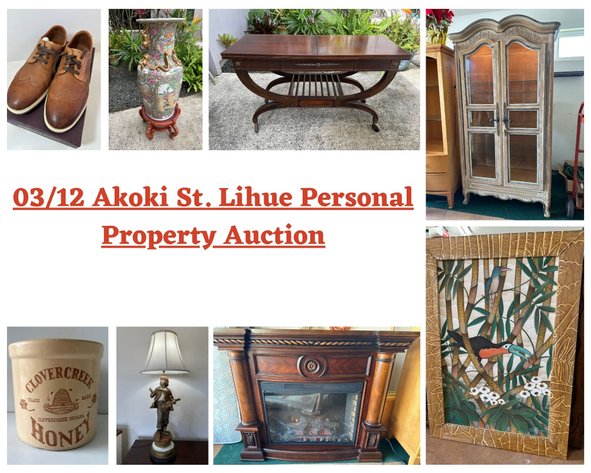 Image for 03/12 Akoki St. Lihue Personal Property Auction