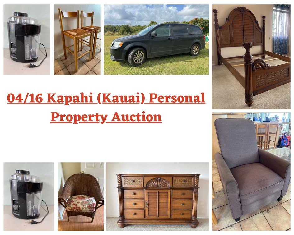 Image for 04/16 Kapahi (Kauai) Personal Property Auction