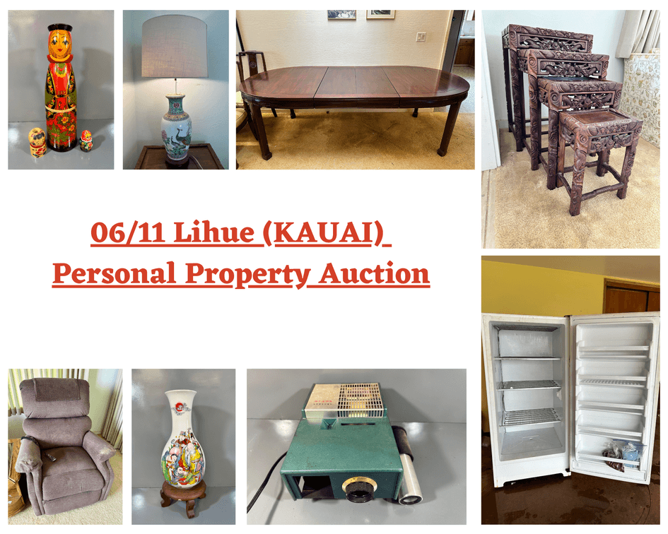 Image for 06/11 Lihue (Kauai) Personal Property Auction