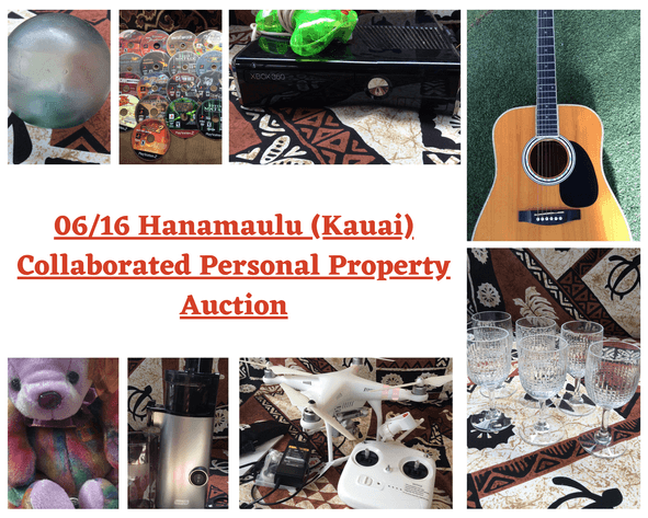 Image for 06/16 Hanamaulu (Kauai) Collaborated Personal Property Auction