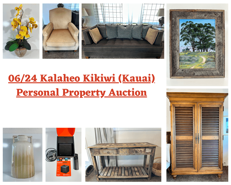 Image for 06/24 Kalaheo Kikiwi (Kauai) Personal Property Auction