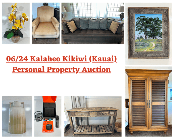 Image for 06/24 Kalaheo Kikiwi (Kauai) Personal Property Auction