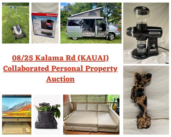 Image for 08/25 Kalama Rd (KAUAI) Collaborated Personal Property Auction