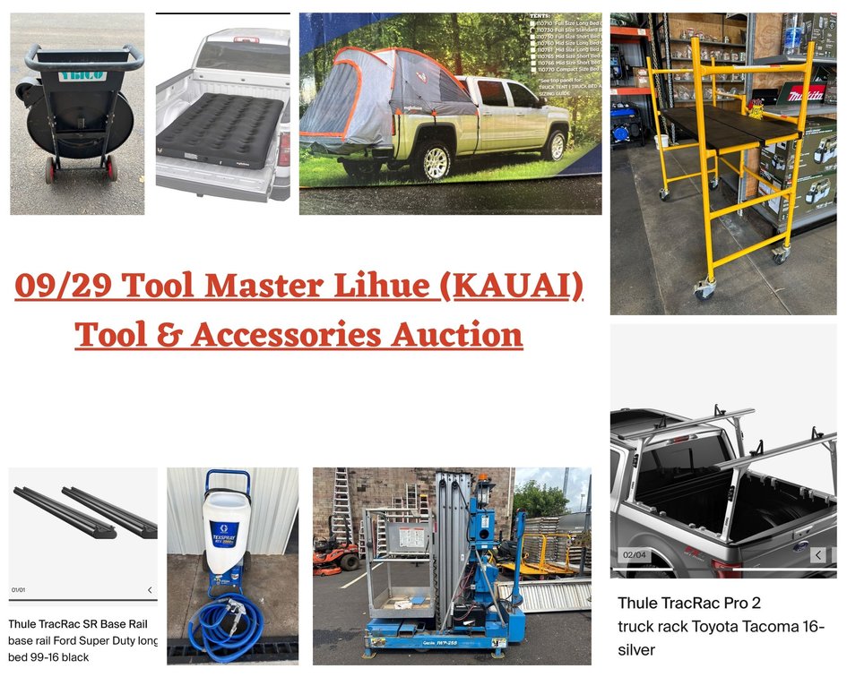 Image for 09/29 Tool Master Lihue (KAUAI) Tool & Accessories Auction
