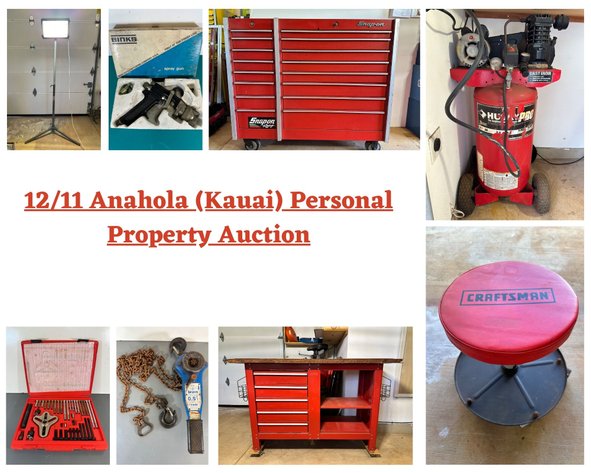Image for 12/11 Anahola (Kauai) Personal Property Auction