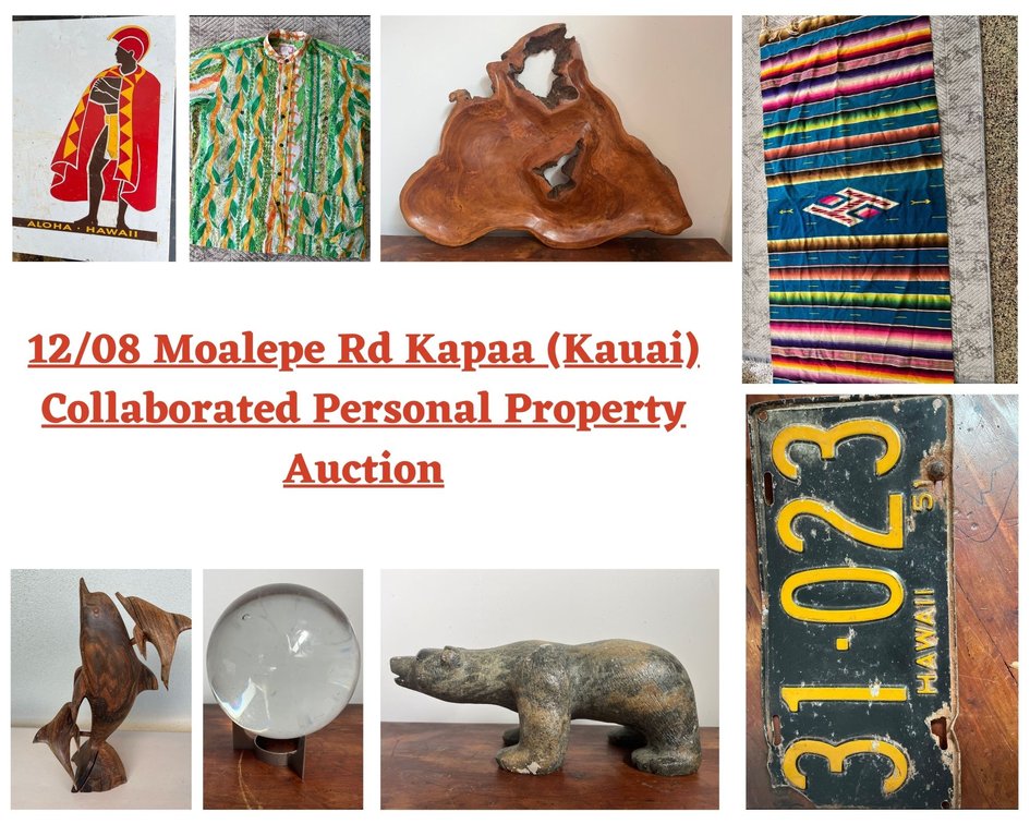 Image for 12/08 Moalepe Rd Kapaa (Kauai) Collaborated Personal Property Auction