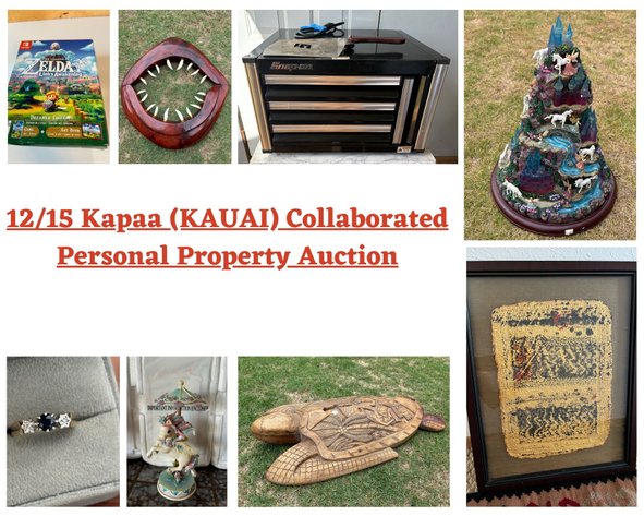 Image for 12/15 Kapaa (KAUAI) Collaborated Personal Property Auction