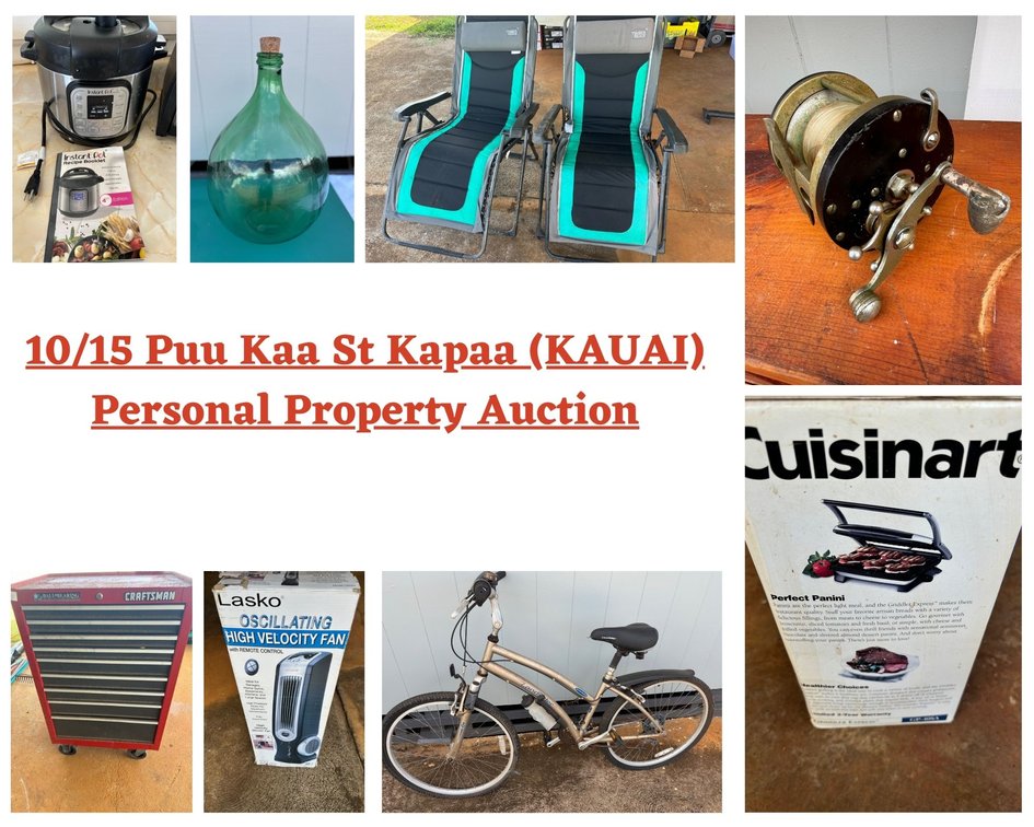 Image for 10/15 Puu Kaa St Kapaa (KAUAI) Personal Property Auction