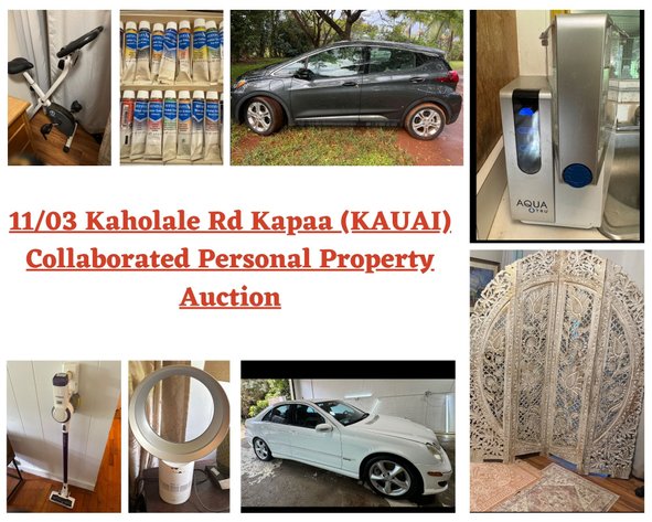 Image for 11/03 Kaholalele Rd Kapaa (KAUAI) Collaborated Personal Property Auction
