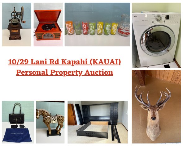 Image for 10/29 Lani Rd Kapahi (KAUAI) Personal Property Auction