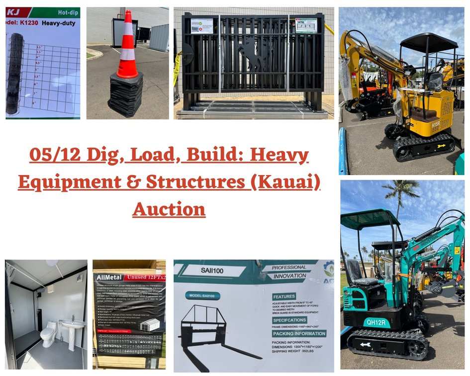 Image for 05/12 Dig, Load, Build: Heavy Equipment & Structures (Kauai) Auction
