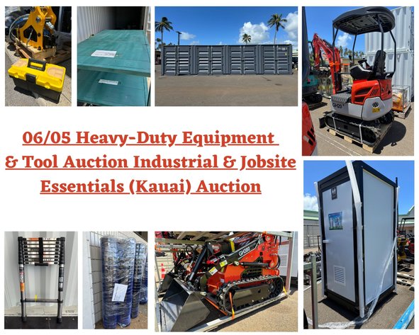 Image for 06/05 Heavy-Duty Equipment & Tool Auction – Industrial & Jobsite Essentials (Kauai) Auction
